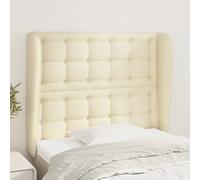 vidaXL Testiera ad Orecchio Crema 103x23x118/128 cm in Similpelle