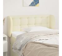 vidaXL Testiera ad Orecchio Crema 103x23x78/88 cm in Similpelle