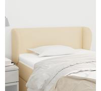 vidaXL Testiera ad Orecchio Crema 103x23x78/88 cm in Tessuto