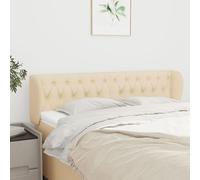 vidaXL Testiera ad Orecchio Crema 163x23x78/88 cm in Tessuto