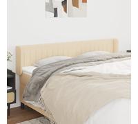 vidaXL Testiera ad Orecchio Crema 183x16x78/88 cm in Tessuto