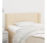 vidaXL Testiera ad Orecchio Crema 83x16x78/88 cm in Tessuto