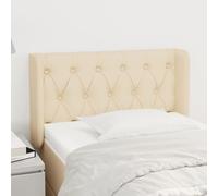 vidaXL Testiera ad Orecchio Crema 83x16x78/88 cm in Tessuto