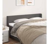 vidaXL Testiera ad Orecchio Grigia 183x16x78/88 cm in Similpelle