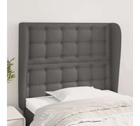 vidaXL Testiera ad Orecchio Grigia 83x23x118/128 cm in Similpelle