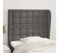 vidaXL Testiera ad Orecchio Grigia 83x23x118/128 cm in Similpelle