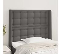 vidaXL Testiera ad Orecchio Grigio 103x16x118/128cm in Similpelle