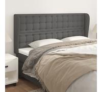 vidaXL Testiera ad Orecchio Grigio 163x23x118/128cm in Similpelle