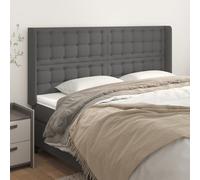 vidaXL Testiera ad Orecchio Grigio 183x16x118/128 cm in Similpelle