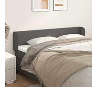 vidaXL Testiera ad Orecchio Grigio 183x23x78/88 cm in Similpelle