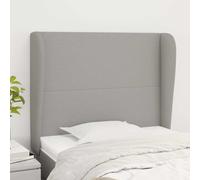 vidaXL Testiera ad Orecchio Grigio Chiaro 103x23x118/128 cm in Tessuto