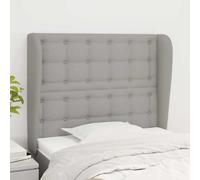 vidaXL Testiera ad Orecchio Grigio Chiaro 103x23x118/128 cm in Tessuto