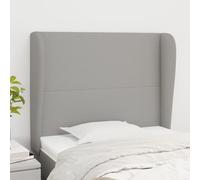 vidaXL Testiera ad Orecchio Grigio Chiaro 103x23x118/128 cm in Tessuto