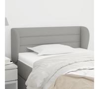 vidaXL Testiera ad Orecchio Grigio Chiaro 103x23x78/88 cm in Tessuto