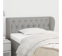 vidaXL Testiera ad Orecchio Grigio Chiaro 103x23x78/88 cm in Tessuto