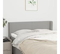 vidaXL Testiera ad Orecchio Grigio Chiaro 147x16x78/88 cm in Tessuto