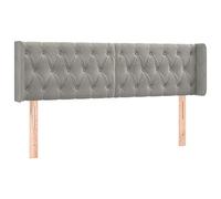 vidaXL Testiera ad Orecchio Grigio Chiaro 147x16x78/88 cm in Velluto