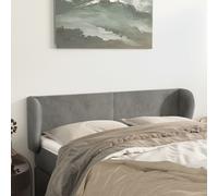 vidaXL Testiera ad Orecchio Grigio Chiaro 147x23x78/88 cm in Velluto