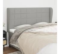 vidaXL Testiera ad Orecchio Grigio Chiaro 163x23x118/128 cm in Tessuto