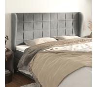 VIDAXL - Testiera Ad Orecchio Grigio Chiaro 163x23x118/128 Cm In Velluto - SPEDIZIONE GRATUITA