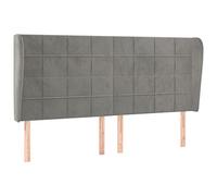 VIDAXL - Testiera Ad Orecchio Grigio Chiaro 163x23x118/128 Cm In Velluto - SPEDIZIONE GRATUITA