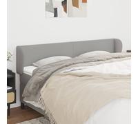 vidaXL Testiera ad Orecchio Grigio Chiaro 163x23x78/88 cm in Tessuto
