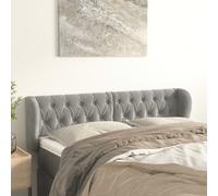 vidaXL Testiera ad Orecchio Grigio Chiaro 163x23x78/88 cm in Velluto
