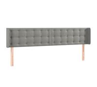 VIDAXL - Testiera Ad Orecchio Grigio Chiaro 183x16x78/88 Cm In Velluto