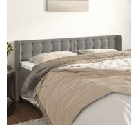 VIDAXL - Testiera Ad Orecchio Grigio Chiaro 183x16x78/88 Cm In Velluto