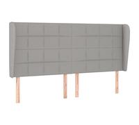 vidaXL Testiera ad Orecchio Grigio Chiaro 183x23x118/128 cm in Tessuto