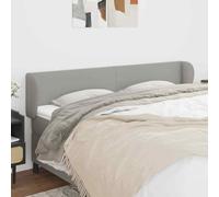 vidaXL Testiera ad Orecchio Grigio Chiaro 183x23x78/88 cm in Tessuto