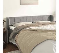vidaXL Testiera ad Orecchio Grigio Chiaro 183x23x78/88 cm in Velluto
