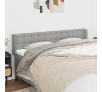 vidaXL Testiera ad Orecchio Grigio Chiaro 203x16x78/88 cm in Tessuto