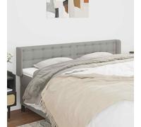 vidaXL Testiera ad Orecchio Grigio Chiaro 203x16x78/88 cm in Tessuto