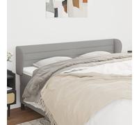 vidaXL Testiera ad Orecchio Grigio Chiaro 203x23x78/88 cm in Tessuto