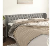 vidaXL Testiera ad Orecchio Grigio Chiaro 203x23x78/88 cm in Velluto
