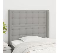 vidaXL Testiera ad Orecchio Grigio Chiaro 83x16x118/128 cm in Tessuto