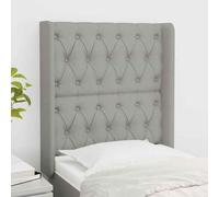 vidaXL Testiera ad Orecchio Grigio Chiaro 83x16x118/128 cm in Tessuto