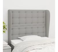 vidaXL Testiera ad Orecchio Grigio Chiaro 83x23x118/128 cm in Tessuto