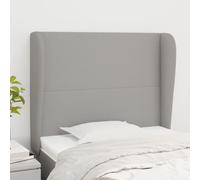 vidaXL Testiera ad Orecchio Grigio Chiaro 83x23x118/128 cm in Tessuto
