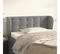 vidaXL Testiera ad Orecchio Grigio Chiaro 83x23x78/88 cm in Velluto