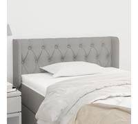 vidaXL Testiera ad Orecchio Grigio Chiaro 93x16x78/88 cm in Tessuto