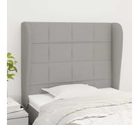 vidaXL Testiera ad Orecchio Grigio Chiaro 93x23x118/128 cm in Tessuto