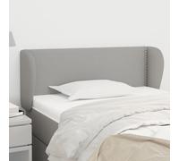 VidaXL Testiera ad Orecchio Grigio Chiaro 93x23x78/88 cm in Tessuto