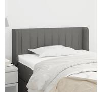 vidaXL Testiera ad Orecchio Grigio Scuro 103x16x78/88 cm in Tessuto