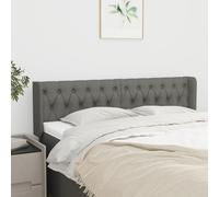 vidaXL Testiera ad Orecchio Grigio Scuro 147x16x78/88 cm in Tessuto