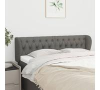 vidaXL Testiera ad Orecchio Grigio Scuro 163x23x78/88 cm in Tessuto