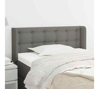 vidaXL Testiera ad Orecchio Grigio Scuro 93x16x78/88 cm in Tessuto