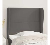 vidaXL Testiera ad Orecchio Grigio Scuro 93x23x118/128cm in Similpelle