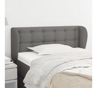 vidaXL Testiera ad Orecchio Grigio Scuro 93x23x78/88 cm in Tessuto